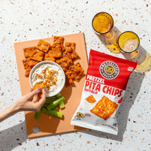 Load image into Gallery viewer, PRETZELIZED Pretzel Pita Chips, Buffalo Flavored, 7oz Bag - Multi-Pack