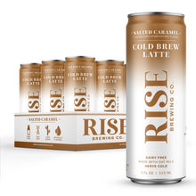 Load image into Gallery viewer, RISE Brewing Co. Cold Brew Latte, Salted Caramel, 11oz (Pack of 12)
