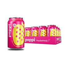 Load image into Gallery viewer, Poppi Prebiotic Soda, Strawberry Lemon, 12 oz (Pack of 12)