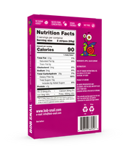 Load image into Gallery viewer, BOB SNAIL Fruit Leather Stripes, Apple Black Currant, 0.49oz - 6 Stipes Per Box