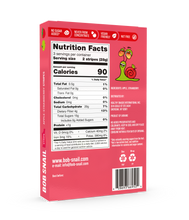 Load image into Gallery viewer, BOB SNAIL Fruit Leather Stripes, Apple Strawberry, 0.49oz - 6 Stipes Per Box