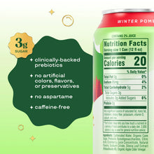 Load image into Gallery viewer, Bloom Pop Prebiotic Soda, Winter Pomberry, 12oz (Pack of 12)