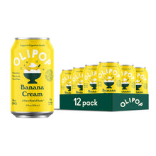 Load image into Gallery viewer, Olipop Sparkling Tonic Prebiotic Drink, Banana Cream, 12oz (Pack of 12)