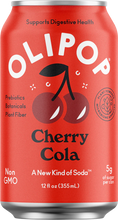 Load image into Gallery viewer, Olipop Sparkling Prebiotic Soda, Cherry Cola, 12oz (Pack of 12)