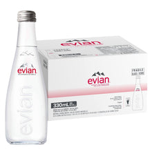 Load image into Gallery viewer, Evian Natural Spring Water, 11.1 Fl Oz Glass Bottles (Pack of 20)