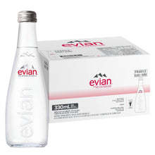 Load image into Gallery viewer, Evian Natural Spring Water, 11.1 Fl Oz Glass Bottles (Pack of 20)