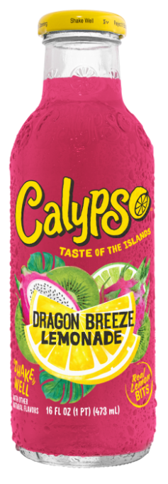 Calypso Lemonade, Dragon Breeze Lemonade, 16oz (Pack of 12