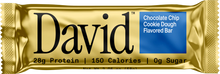 Load image into Gallery viewer, David Protein Bar, Chocolate Chip Cookie Dough, 2.05oz