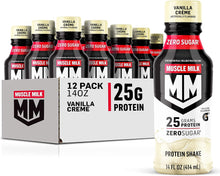 Load image into Gallery viewer, Muscle Milk Genuine 25g Protein Shake, Vanilla Creme, 14oz (Pack of 12)