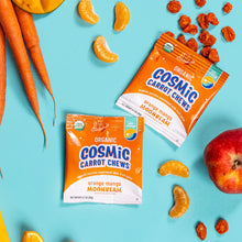 Load image into Gallery viewer, Eat the Change Organic Cosmic Carrot Chews, Orange Mango Moonbeam, 5 - 0.7oz Pouches (Pack of 3)