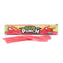 Load image into Gallery viewer, Sour Punch Chewy Candy Straws, Strawberry, 2oz (Pack of 24)