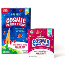 Load image into Gallery viewer, Eat the Change Organic Cosmic Carrot Chews, Sour Cherry Berry, 5 - 0.7oz Pouches (Pack of 3)