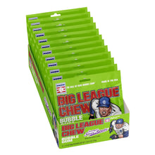 Load image into Gallery viewer, Big League Chew Bubble Gum, Sour Apple, 2.12oz (Pack of 12)