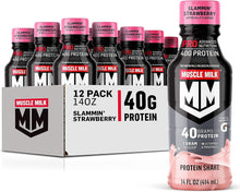 Load image into Gallery viewer, Muscle Milk PRO Series 40g Protein Shake, Slammin' Strawberry, 14oz (Pack of 12)