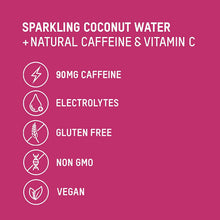 Load image into Gallery viewer, Once Upon a Coconut Sparkling Coconut Water + Caffeine, 10.8oz (Pack of 12)