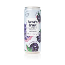Load image into Gallery viewer, Bear's Fruit Sparkling Water with Probiotics, Blackberry Sage, 12oz (Pack of 12)