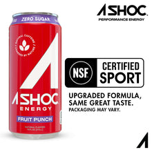 Load image into Gallery viewer, A SHOC Energy Drink, Fruit Punch, 16 oz (Pack of 12)