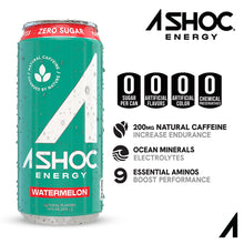 Load image into Gallery viewer, A SHOC Energy Drink, Watermelon, 16oz (Pack of 12)