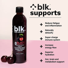 Load image into Gallery viewer, blk. Natural Mineral Alkaline Water, Black Cherry, 16.9oz (Pack of 12)