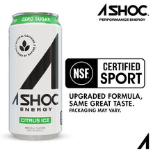 Load image into Gallery viewer, A SHOC Energy Drink, Citrus Ice, 16 oz (Pack of 12)