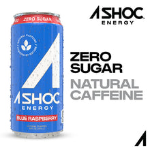 Load image into Gallery viewer, A SHOC Energy Drink, Blue Raspberry, 16oz (Pack of 12)