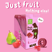 Load image into Gallery viewer, BEAR Real Fruit Snack Rolls, Raspberry, 0.7oz (Pack of 12)