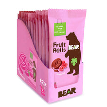 Load image into Gallery viewer, BEAR Real Fruit Snack Rolls, Raspberry, 0.7oz (Pack of 12)
