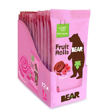 Load image into Gallery viewer, BEAR Real Fruit Snack Rolls, Raspberry, 0.7oz (Pack of 12)