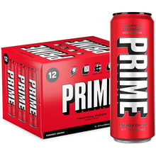 Load image into Gallery viewer, PRIME Energy Drink, Tropical Punch, 12oz (Pack of 12)