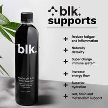 Load image into Gallery viewer, blk. Natural Mineral Alkaline Water, 16.9oz (Pack of 12)