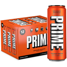 Load image into Gallery viewer, PRIME Energy Drink, Orange Mango, 12oz (Pack of 12)
