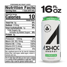 Load image into Gallery viewer, A SHOC Energy Drink, Citrus Ice, 16 oz (Pack of 12)