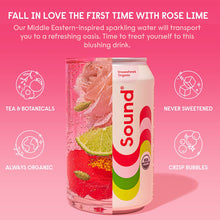 Load image into Gallery viewer, Sound Sparkling Water, Rose with Lime & Hibiscus Tea, 12oz (Pack of 12)