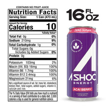 Load image into Gallery viewer, A SHOC Energy Drink, Acai Berry, 16 oz (Pack of 12)