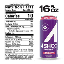 Load image into Gallery viewer, A SHOC Energy Drink, Acai Berry, 16 oz (Pack of 12)