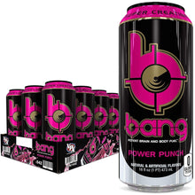 Load image into Gallery viewer, BANG Energy Drink, Power Punch, 16oz Cans (Pack of 12) - Oasis Snacks