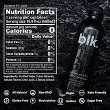 Load image into Gallery viewer, blk. Natural Mineral Alkaline Water, Dirty Lemonade, 16.9oz (Pack of 12)