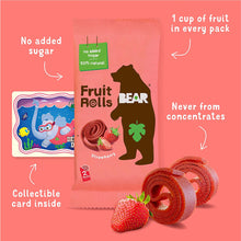 Load image into Gallery viewer, BEAR Real Fruit Snack Rolls, Strawberry, 0.7oz (Pack of 12)
