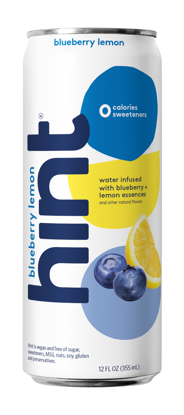 Hint Water, Blueberry Lemon, 12oz Cans (Pack of 12) Oasis Snacks