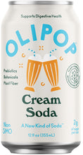 Load image into Gallery viewer, Olipop Sparkling Prebiotic Soda, Cream Soda, 12oz (Pack of 12)