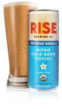 Load image into Gallery viewer, RISE Brewing Co. Nitro Cold Brew Coffee, Oat Milk Vanilla, 7 fl. oz. Cans (Pack of 12) - Oasis Snacks