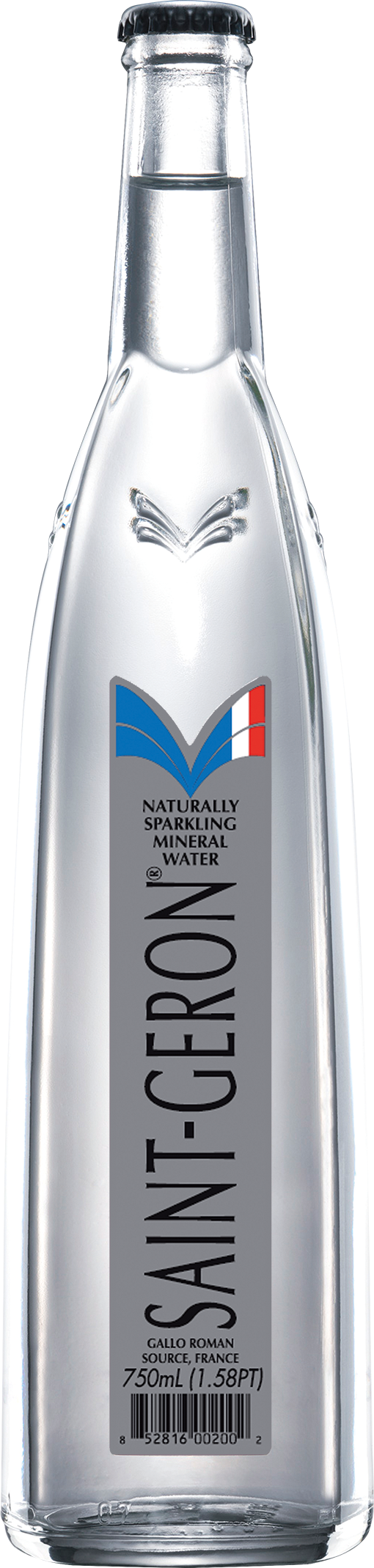 SaintGeron Sparkling Natural Mineral Water, 25.3oz (Pack of 12