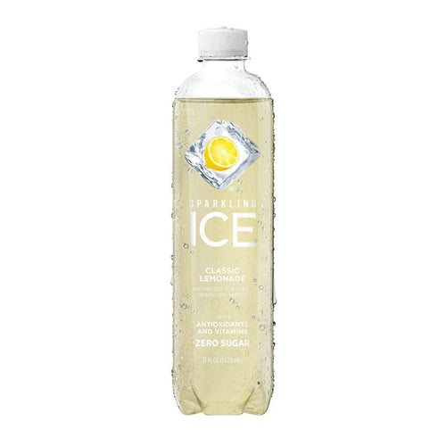 Sparkling Ice Lemonade Naturally Flavored Sparkling Water, Classic Lemonade, 17 oz (Pack of 12) - Oasis Snacks