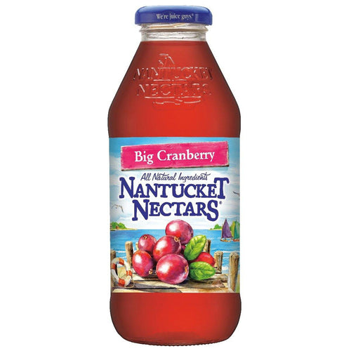 Nantucket Nectars All Natural Juice, Big Cranberry Cocktail, 16oz (Pack of 12) - Oasis Snacks