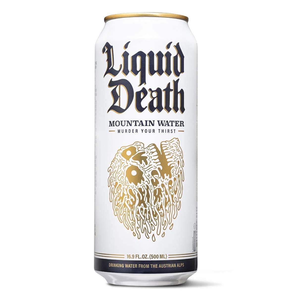 Liquid Death Mountain Water Variety Pack - 12 x 500ml Tallboy Cans -3 of  Each