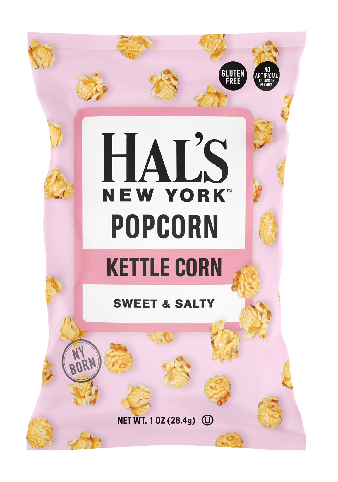 Hal's New York Gluten Free Popcorn, Sweet & Salty, 1 oz (Pack of 24