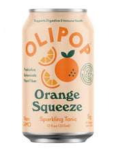Load image into Gallery viewer, Olipop Sparkling Tonic Prebiotic Drink, Orange Squeeze, 12oz (Pack of 12) - Oasis Snacks