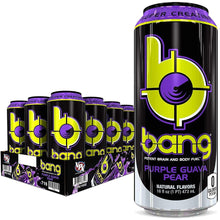 Load image into Gallery viewer, BANG Energy Drink, Purple Guava Pear, 16oz Cans (Pack of 12) - Oasis Snacks