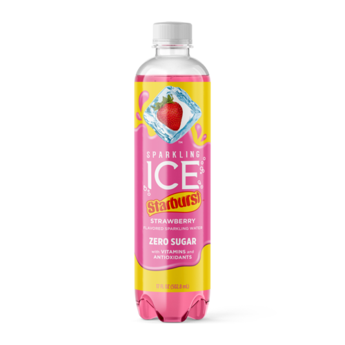 Sparkling ICE Flavored Sparkling Water, Starburst Strawberry, 17oz (Pack of 12)