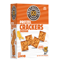 Load image into Gallery viewer, PRETZELIZED Pretzel Crackers, Cheddar Flavored, 6.5oz Box - Multi-Pack
